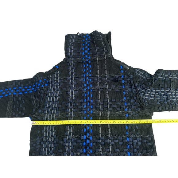 rag & bone Fine Wool Rayon Knit Womens XXS Turtleneck Sweater Black Gray Blue - Picture 5 of 7